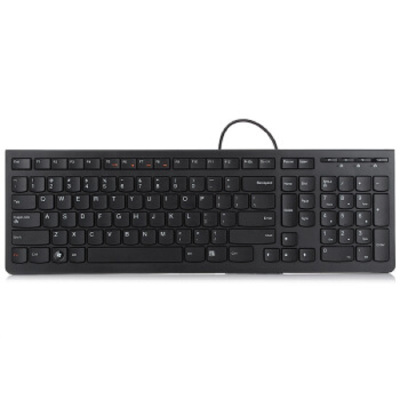 联想(Lenovo) 有线键盘 K5819 办公单键盘 黑色和白色