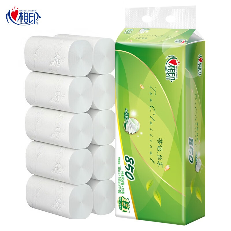 心相印 茶语丝享系列无芯卫生纸LR2010(提装)85克10卷提装4层