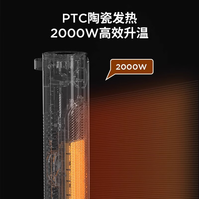 西屋Westinghouse取暖器立式广角取暖器冷暖两用家用卧室电暖气暖风机WTH501 白色高清大图