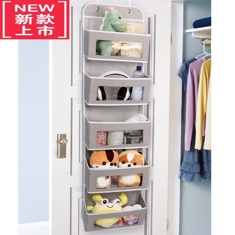 可莉允门后收纳袋家用衣柜挂袋公仔玩具整理墙壁尿不湿储物包包宿舍器图片