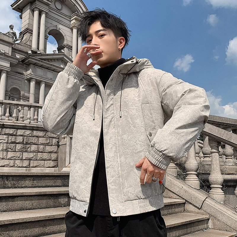 Manloric男士冬季新款棉衣韩版时尚潮流宽松加厚加绒工装外套学生棉服MD9801