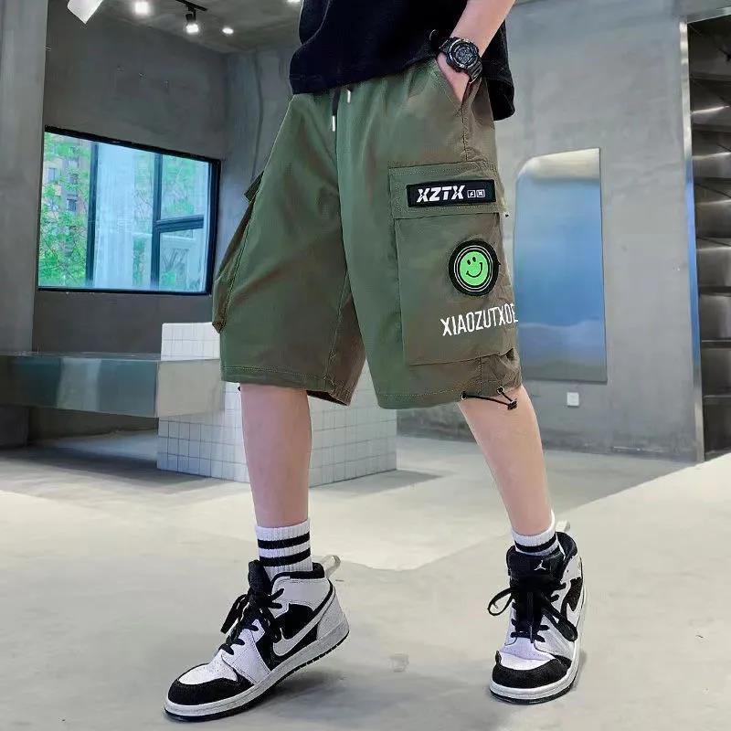 男童工装短裤夏季儿童速干五分裤中大童薄款夏装休闲百搭运动裤子 莎丞