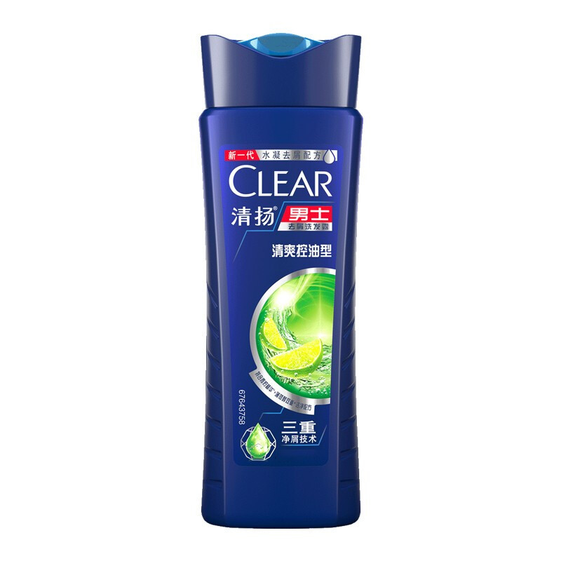 清扬(CLEAR) 7799男士去屑洗发露清爽控油型蓝瓶 175g