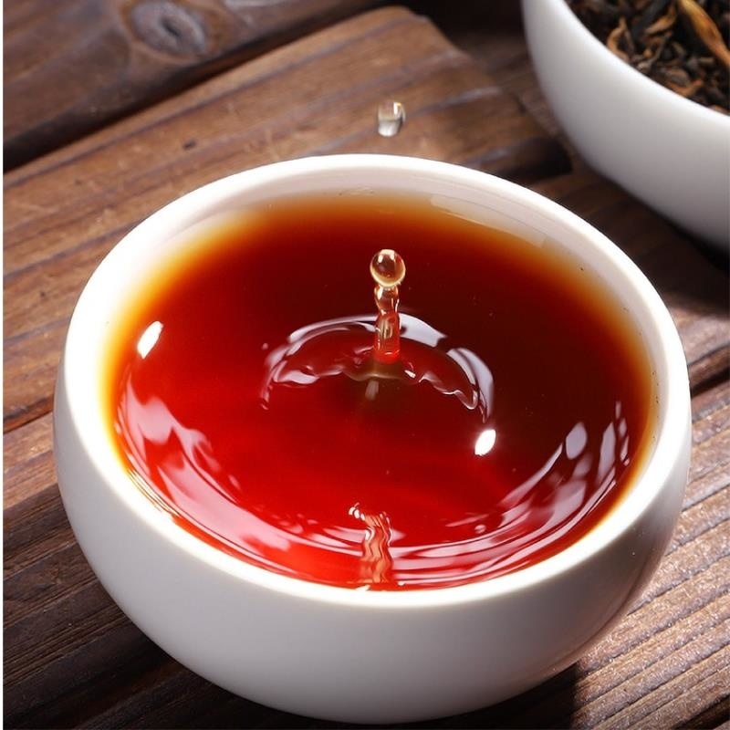云南普洱茶熟茶云南勐海宫廷菊花普洱茶熟茶金芽陈香老熟茶叶罐装高清大图
