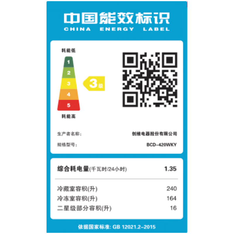 创维(Skyworth)BCD-420WKY暗夜蓝丨高效无霜风道系统丨电脑控温高清大图