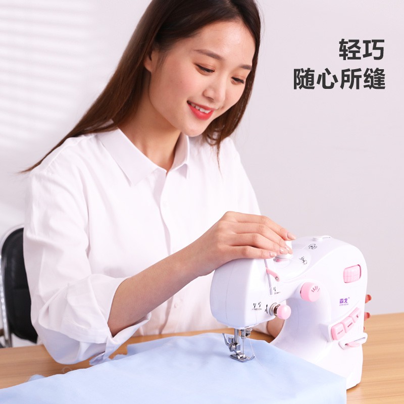 601缝纫机台式电动多功能家用小型迷你带锁边吃厚手持全自动 三维工匠高清大图
