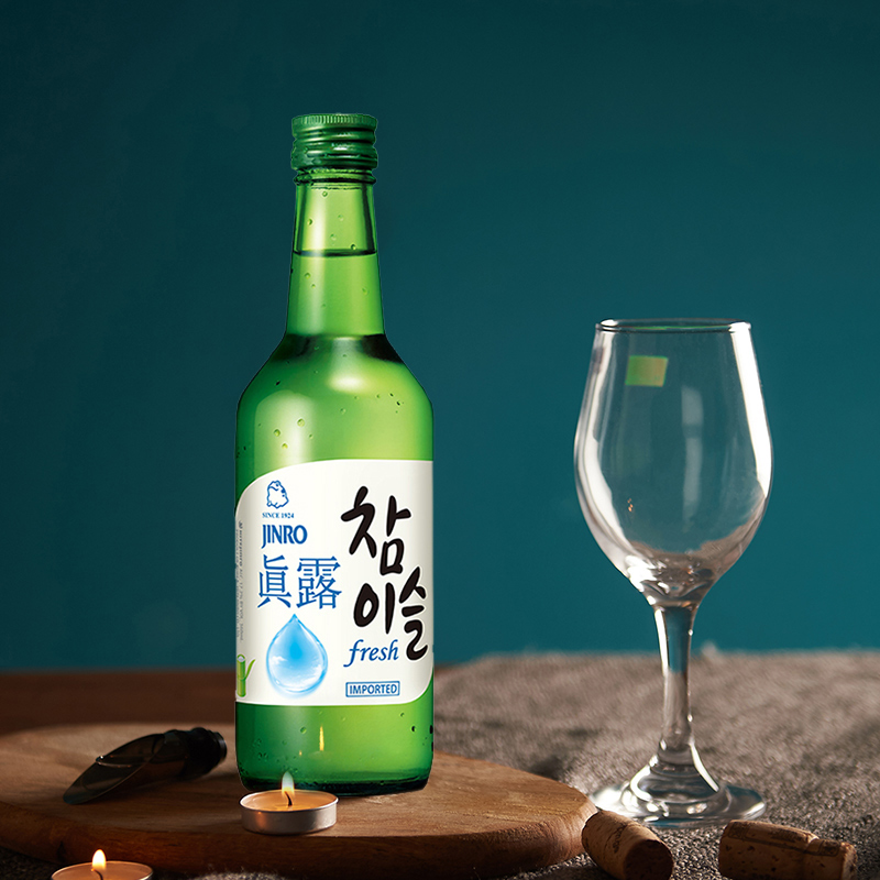 韩国进口新真露竹炭烧酒17.2度360ml*2瓶原味清酒利口预调鸡尾酒高清大图