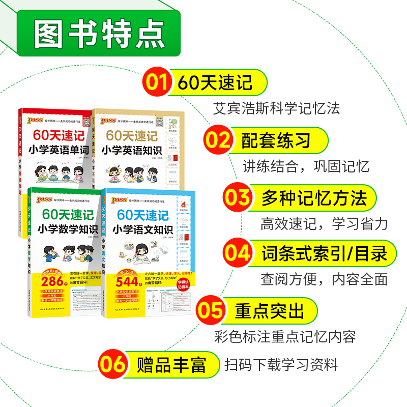 数学知识[附送红膜自测卡] 小学升初中 [正版]60天速记小学语文知识小升初数学英语单词词汇六年级总复习基础重点知识大全