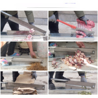 铡刀家用小型切骨机商用纳丽雅(Naliya)排骨大骨头切轧刀锰钢闸刀切鸡 加厚锰钢60CM(刀口磨齿带座)