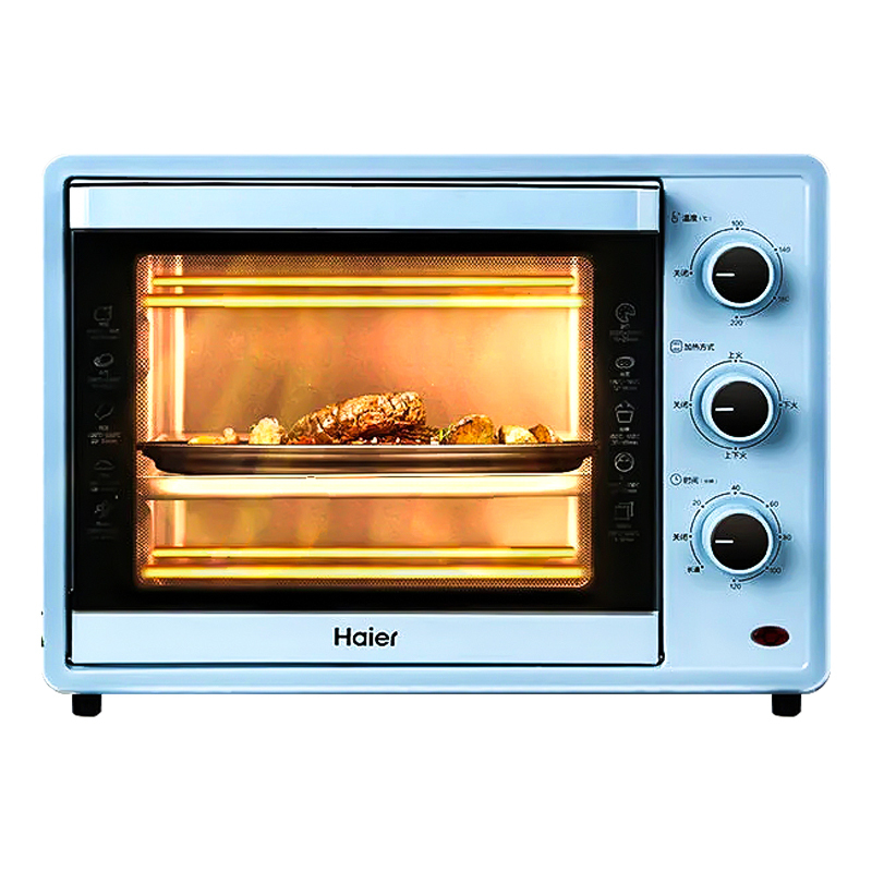 海尔haier家用电烤箱30l定时控温1500w上下火加热烘焙k301a
