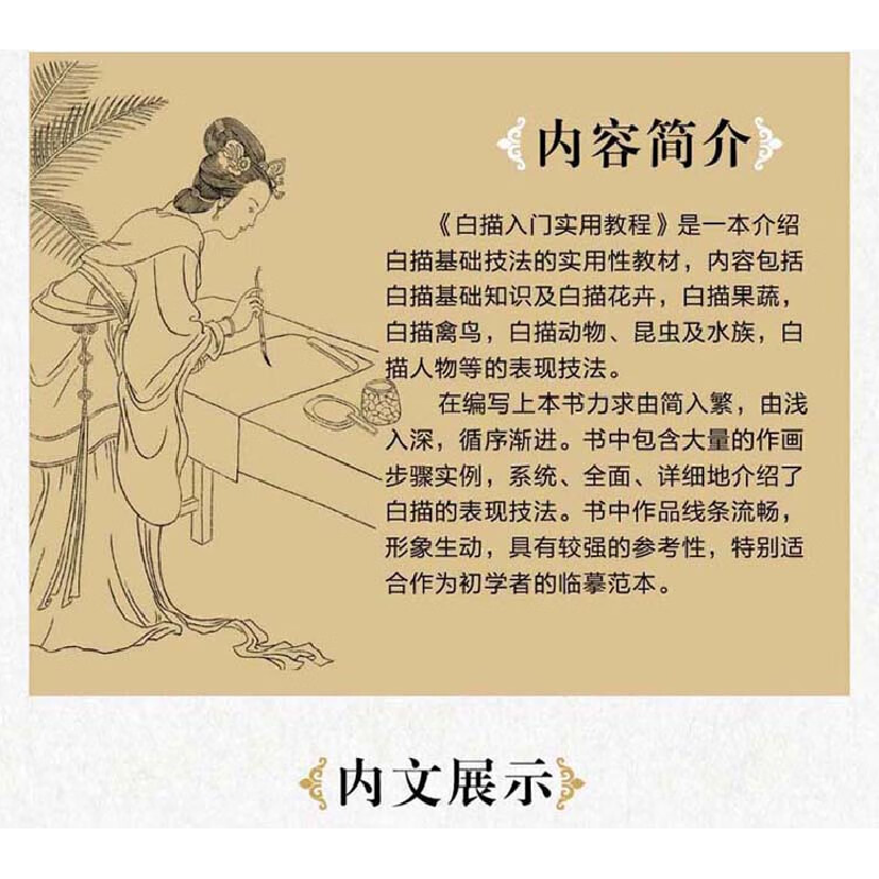 正版新书]白描入门实用教程张恒国 著9787518061518高清大图