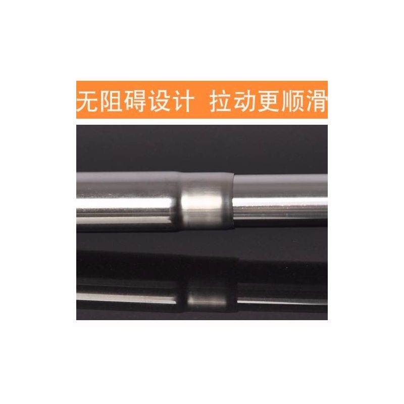窗帘杆晾衣杆伸缩杆浴室浴帘杆免打孔多功能直杆型不锈钢简易|70-120cm