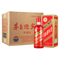 茅台 迎宾中国红 53度 500ml单瓶装 酱香型