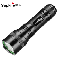 SupFire神火L6强光手电筒26650大容量可充电电池户外骑行R5S防水抗摔远射王LED巡逻照明灯
