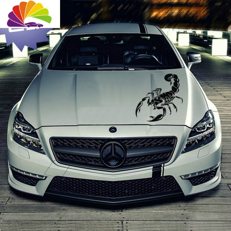 舒适主义汽车前引擎盖贴纸个性改装3d立体车贴拉花车头机盖刮划痕遮挡