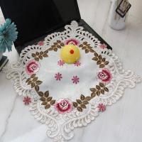 家用盖布 茶具布 茶道盖杯子的茶具巾茶杯方巾小茶盘茶台防尘 军绿色615款 40*40厘米