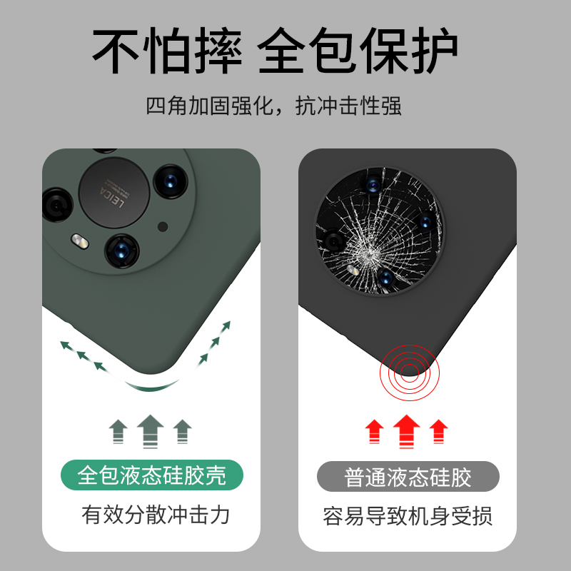 莱圳发 适用于华为mate40pro手机壳mate40rs保时捷版液态硅胶软mt40镜头全包防摔限量版por个性