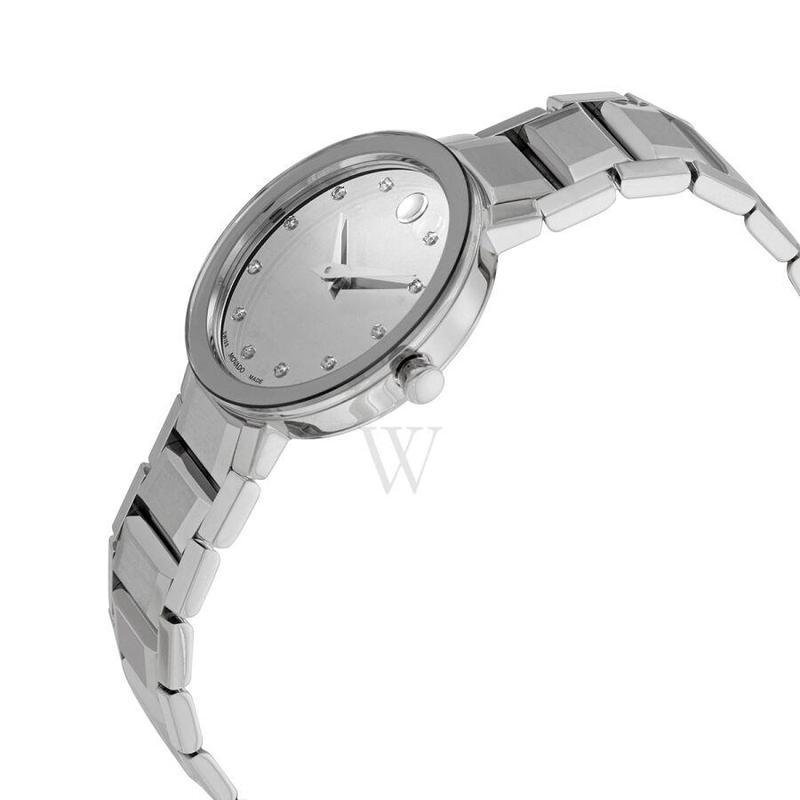 摩凡陀movado瑞士手表新款stainless时尚休闲百搭极简钢带石英表女表