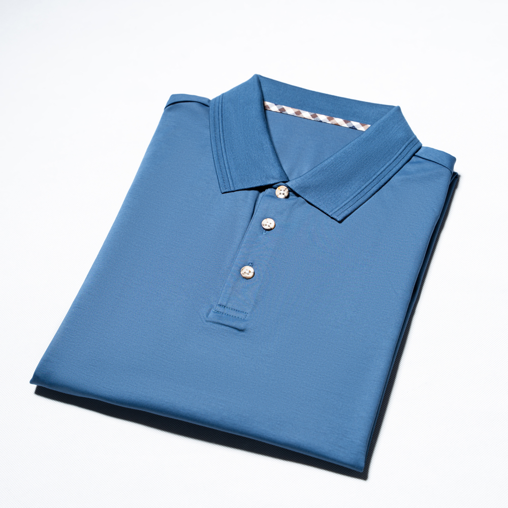 2025夏季新款休闲时尚男士商务polo衫简约纯色短袖T恤高清大图