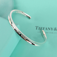 蒂芙尼TIFFANY&CO.经典1837 窄版开口手镯 925银手镯