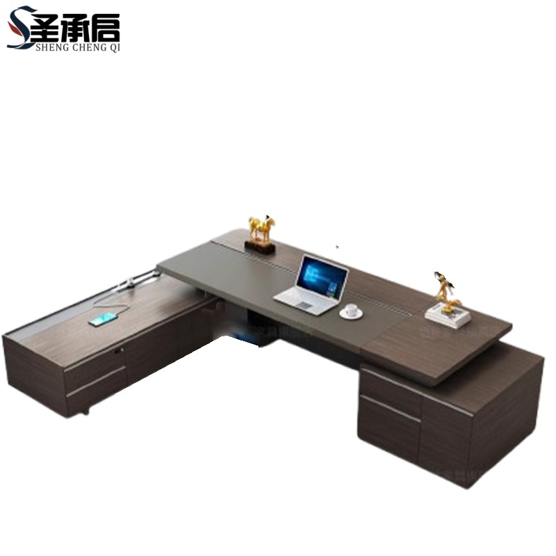 圣承启 经理桌 2米含椅张高清大图