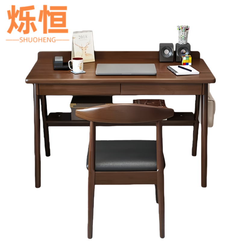 烁恒 书桌 120cm+椅 套高清大图