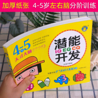 4-5岁天才大脑潜能开发IQEQCQ训练书 儿童潜能开发逻辑训练书籍益智 专注力训练书 幼儿早教数学宝宝大书图书右脑左右