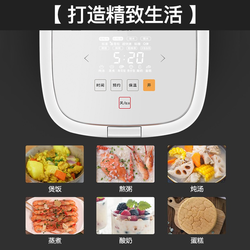 松下(Panasonic) 电饭煲电饭锅2-4人IH电磁加热家用多功能电饭锅智能松下电饭锅3L可预约 SR-E10H1