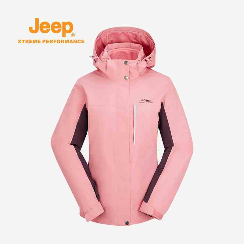 吉普(JEEP)女士保暖防水三合一冲锋衣J842084020 订制产品
