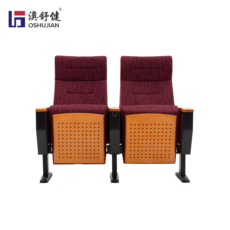 剧院椅阶梯报告厅礼堂椅会议室带写字板排椅电影院椅子 澳舒健 礼堂椅SJ8633 -1张高清大图