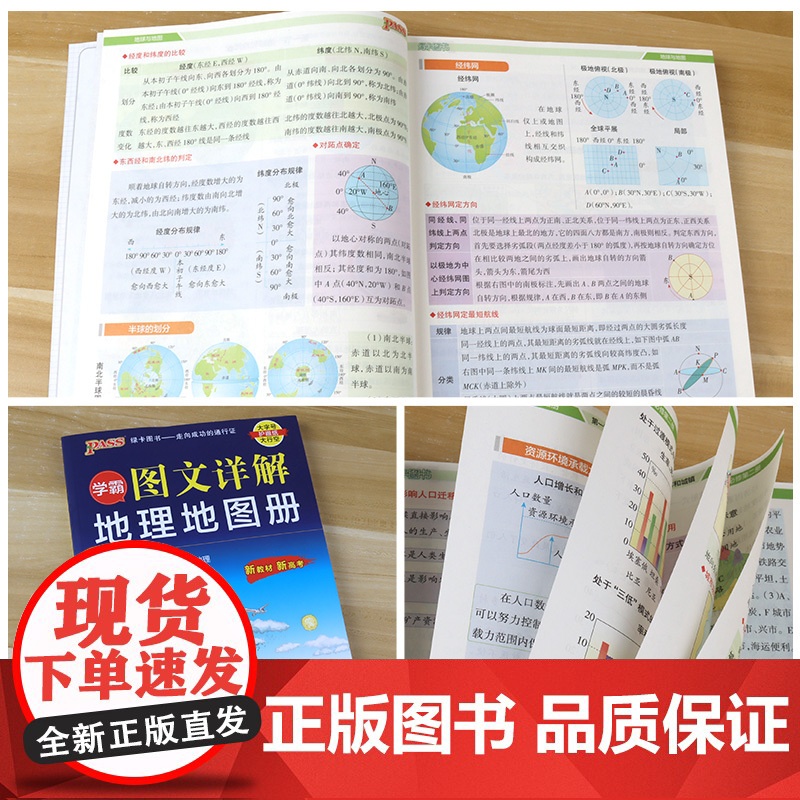 绿卡凯尔2026版pass绿卡高中区域地理新教材新高考配套练习地理知识大全图文详解详析重难点题配图详解地理地图册高一二三高清大图