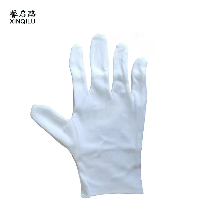 馨启路 汗布礼仪手套 棉毛 (1副)高清大图