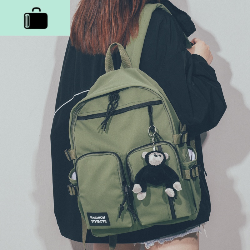 工装ins书包女韩版高中原宿ulzzang大学生双肩包2020年新款背包男NEWLAKE高清大图