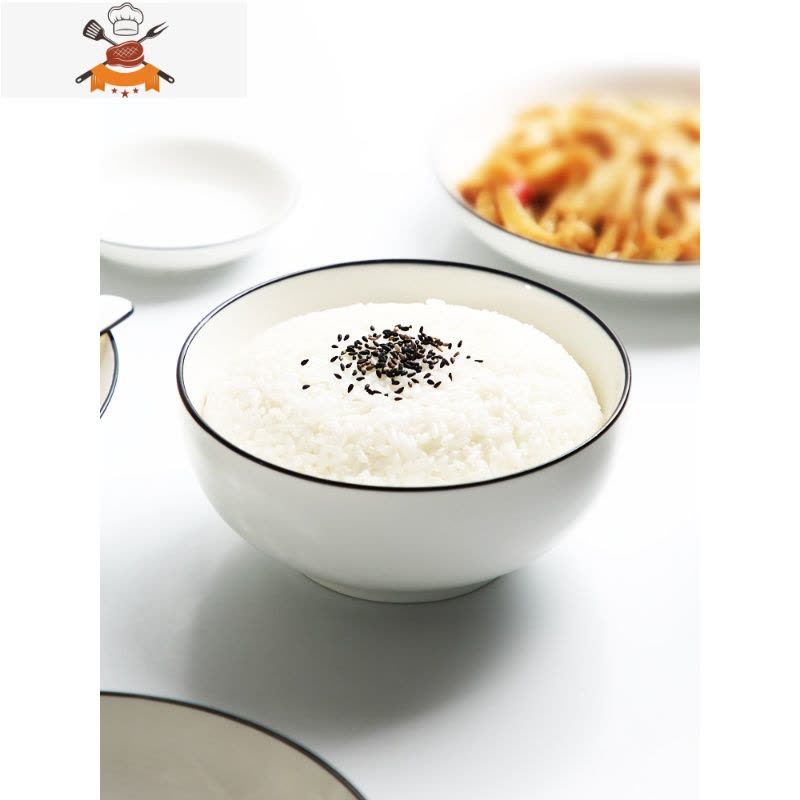 碗碟套装家用餐具汤碗盘陶瓷大号盘碟单个北欧耐热小饭碗学生日式 敬平 6寸碗图片