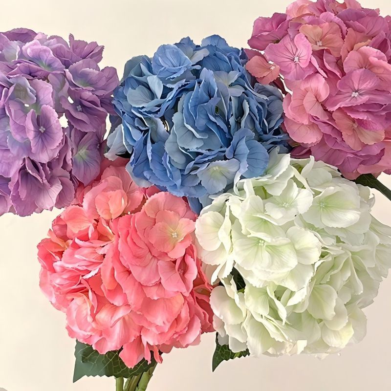 小窝厘 仿真绣球花轻奢高级假花加大花头插花花艺装饰花 粉紫85cm长枝144片(起订量:5支)