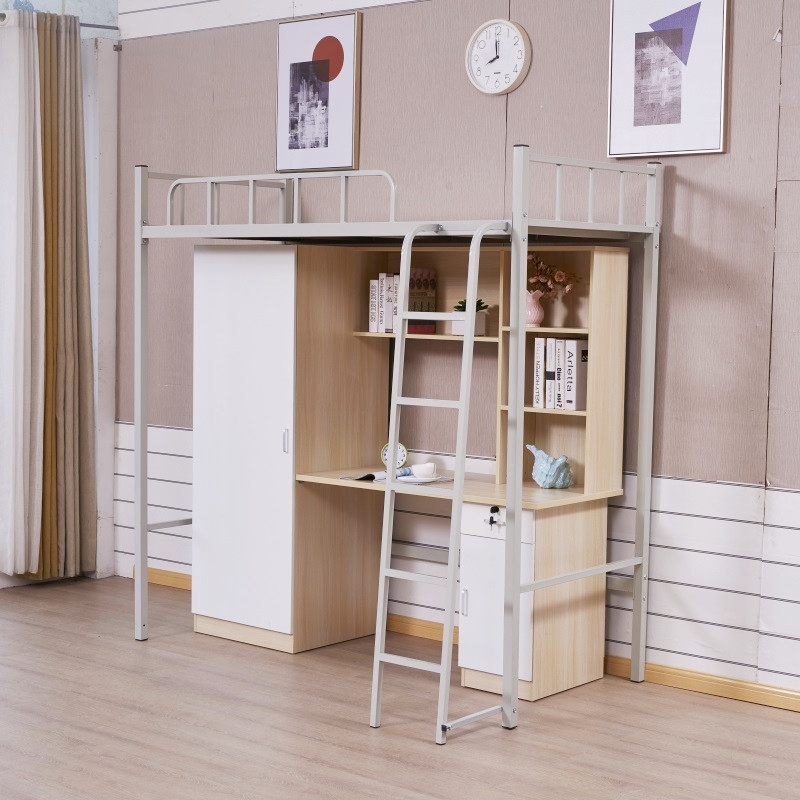 闪电客大学生公寓床上床下桌一体组合宿舍床高架床单人员工高低床铁艺