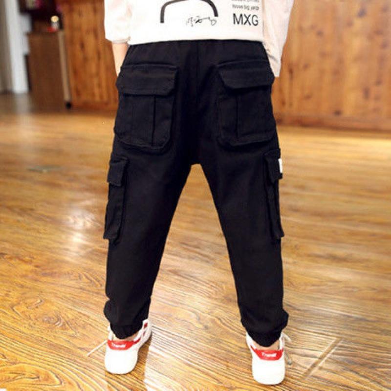 [促销]童装2018新款中大童裤子春秋款儿童松紧休闲裤工装裤长裤韩版潮