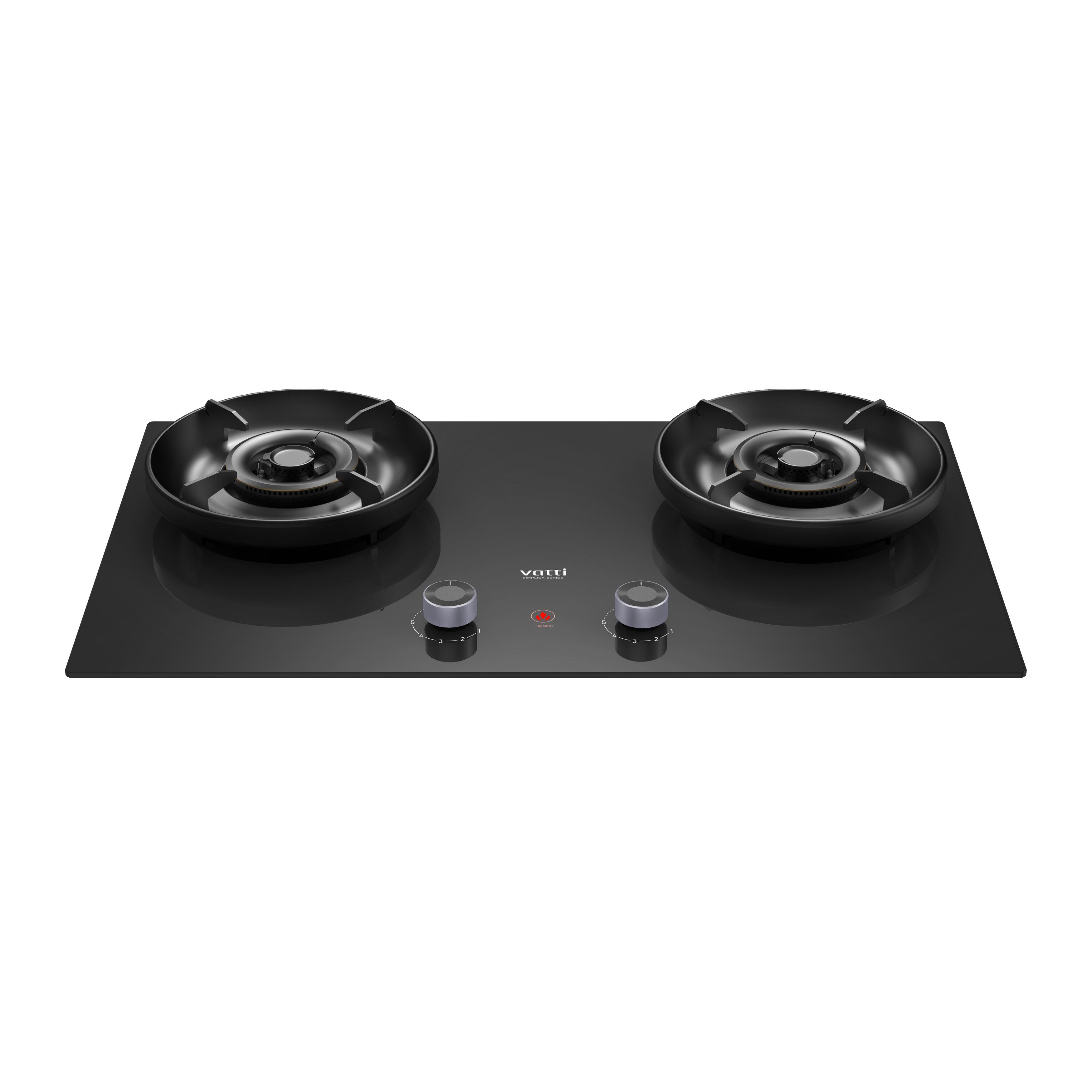 華帝vatti燃气灶JZT-ZS525H 5.2kW直燃火一级能效钢化玻璃台嵌两用离子熄火保护双眼灶高清大图