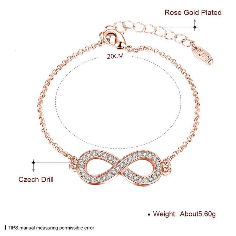 B017 Women Gold Flower Bracelet 日韩时尚镀玫瑰金水晶女手链送女朋友七夕情人节礼物