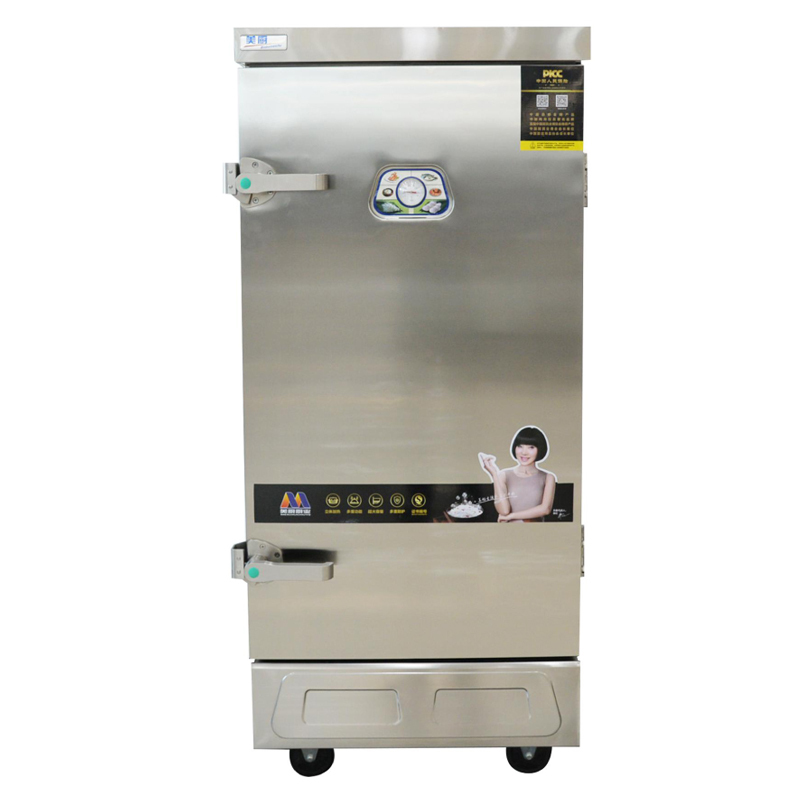 加厚不锈钢电蒸饭柜商用单门12盘蒸包蒸饭机蒸饭箱蒸箱全自动电蒸饭车