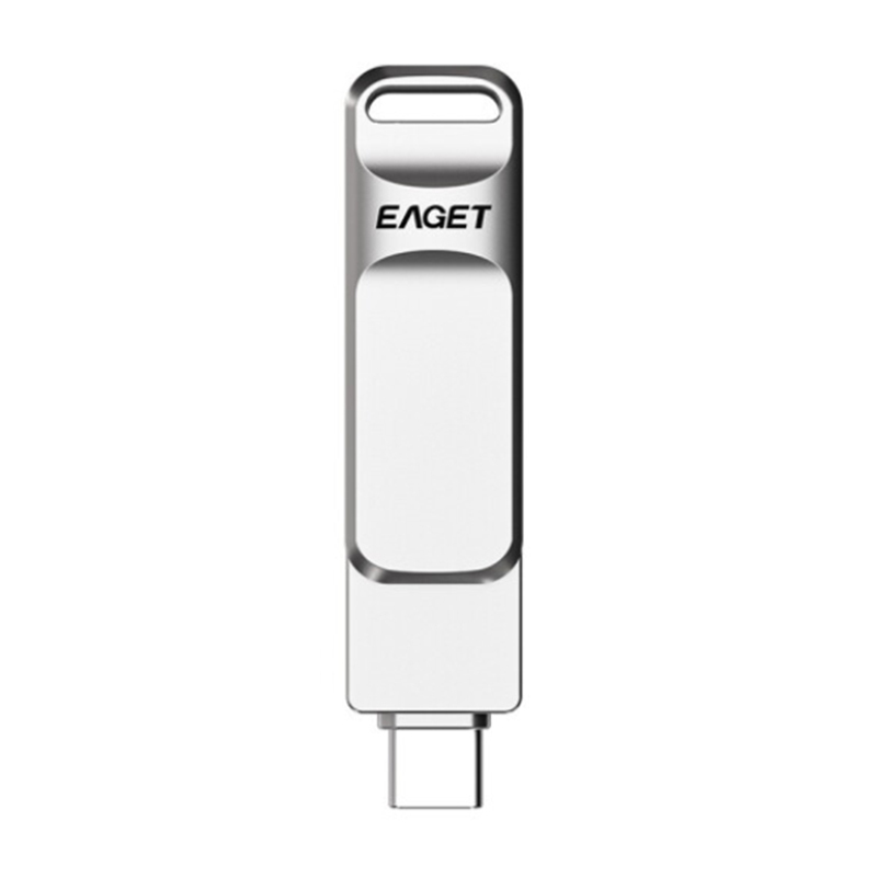 忆捷(EAGET)CF20 256GB 手机U盘Type-C USB3.0双接口手机电脑多用车载旋转金属优盘
