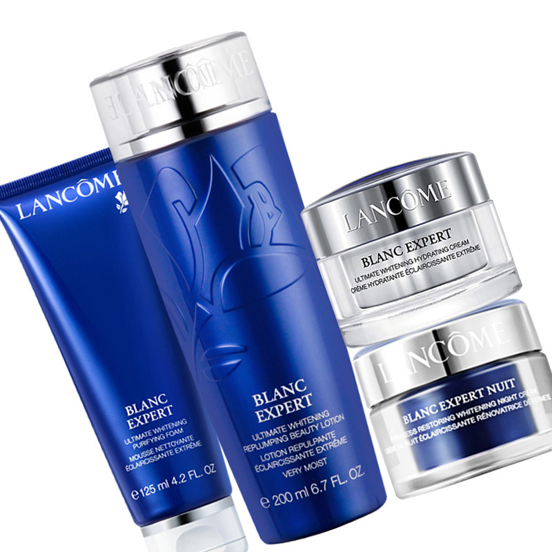 Lancome兰蔻套装组合/臻白化妆品套装护肤女4件套（洁面+爽肤水+日霜+晚霜）30ml+15ml+50ml+15ml
