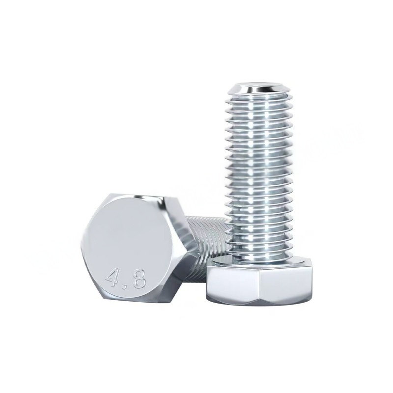 JIBIN/继彬 GB30 外六角螺栓 碳钢Q235 4.8级 镀白锌 全牙 M16×40 个高清大图