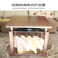 瑞强RQ-F85福满堂正方形电取暖桌 省电家用四面多功能电烤火桌子 家用电取暖餐桌 客厅电暖炉取暖器85CM电取暖方桌