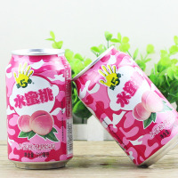 健力宝第五季水蜜桃汁饮料易拉罐水果味怀旧水饮料整箱 2.第五季果汁【共12罐】水蜜桃味