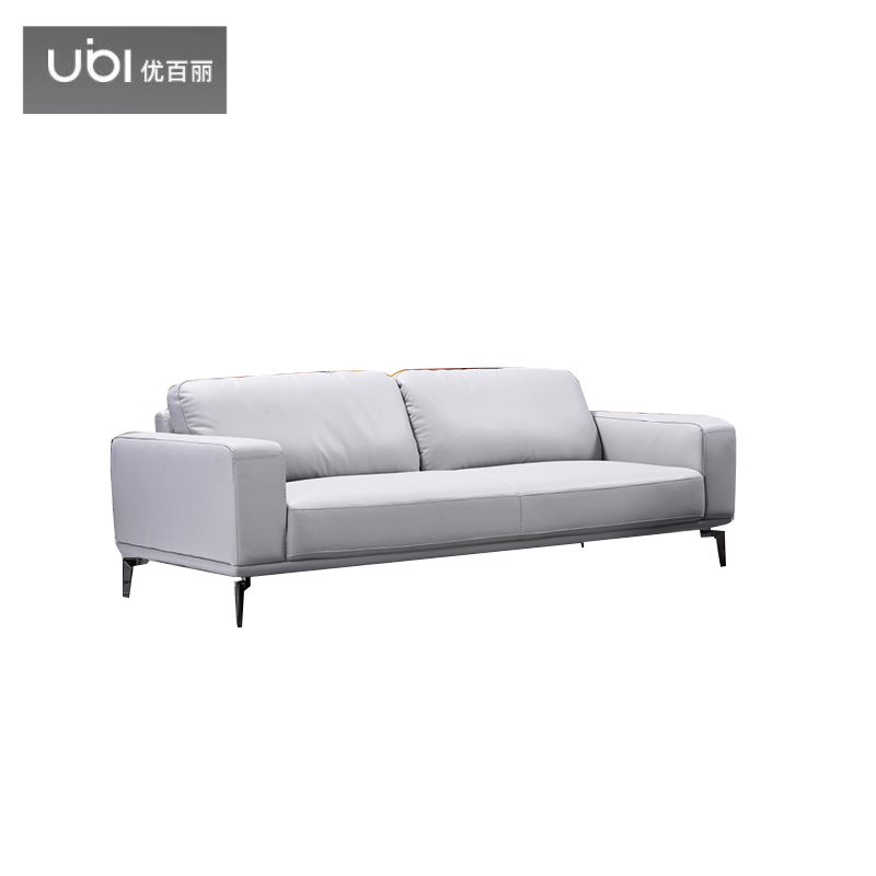 优百丽 DG-120 办公室沙发 办公家具 会客接待 现代简约家具 颜色尺寸可定制 三人位（灰色西皮）