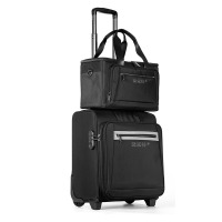 捷妮特 一体式拉杆箱 黑款 套装