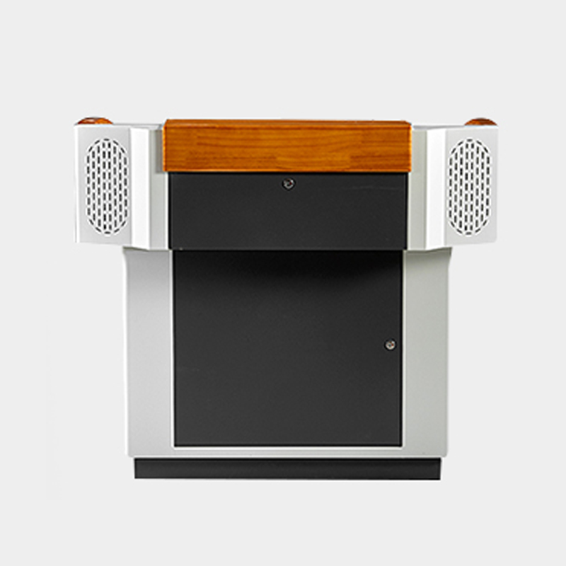 渭星学校多媒体讲台钢制讲台演讲台中控讲台办公桌操作台1140*800*1000mm(钢面款)不含显示器高清大图