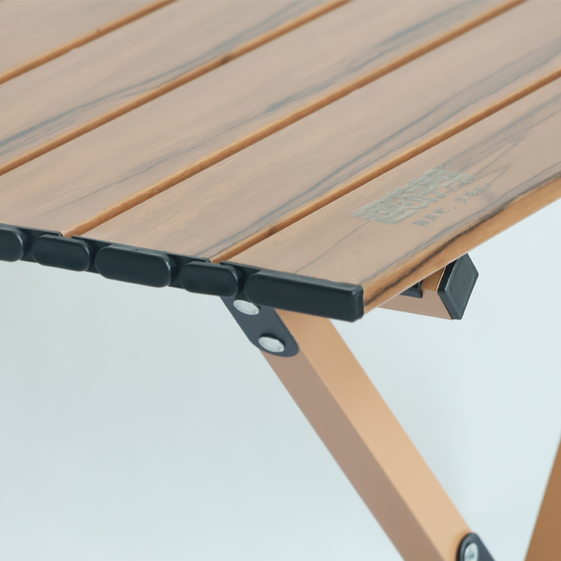 趣游帮 90方管脚架木纹蛋卷 长桌(Y29-T)高清大图