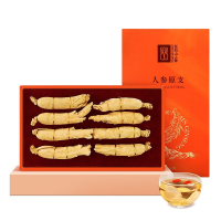 长白山人参干货礼盒人参原支人参皂苷煲汤泡酒泡水人参原支80g*1盒